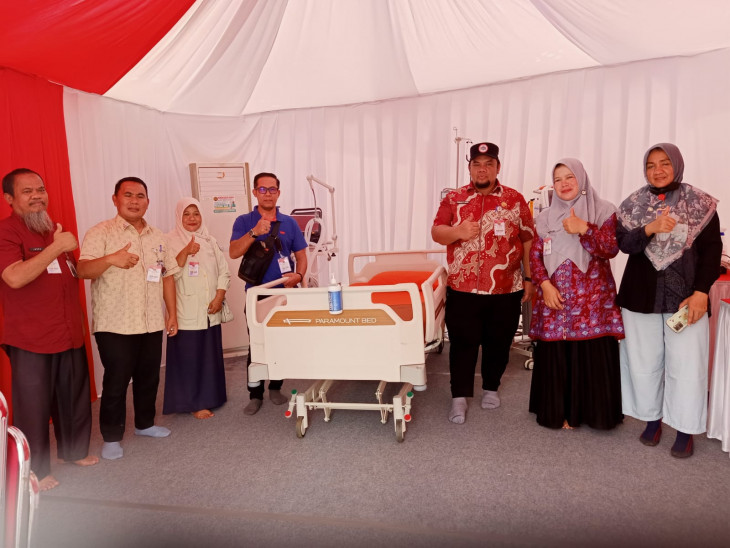 Satu hari sebelum kedatangan Presiden RI di Kampar, tim kesehatan dari Dinkes dan RSUD Bangkinang sudah disiapkan.