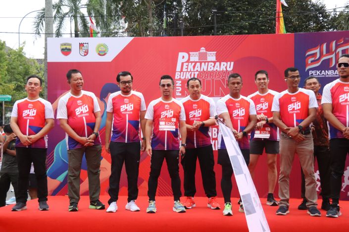 Ribuan Peserta Ikuti Fun Run 5K Demi Meriahkan HUT Pekanbaru yang ke-240