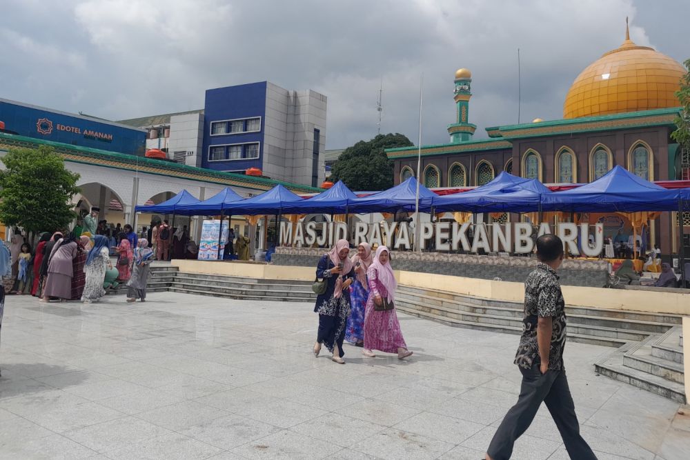 Tradisi Petang Megang Kembali Digelar, Begini Persiapan Pengurus Masjid Raya Pekanbaru