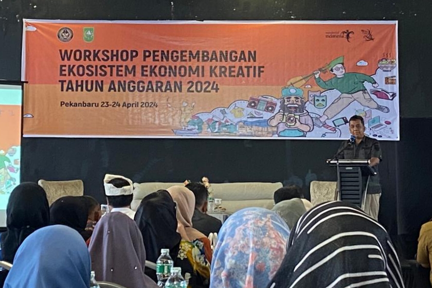 Workshop Pengembangan Ekosistem Ekonomi Kreatif di Riau Diikuti Puluhan Insan Ekraf