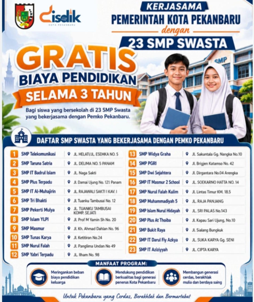 Wako Agung Tegaskan Pekanbaru Harus Zero Anak Putus Sekolah
