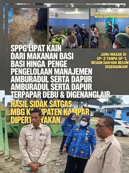 Apa Kabar Sidak Satgas MBG?, Dugaan Terindikasi Fasilitas Jorok, Sanksi Tidak Proporsional, Hak Relawan Tertahan: Kondisi Memprihatinkan SPPG Lipat Kain!